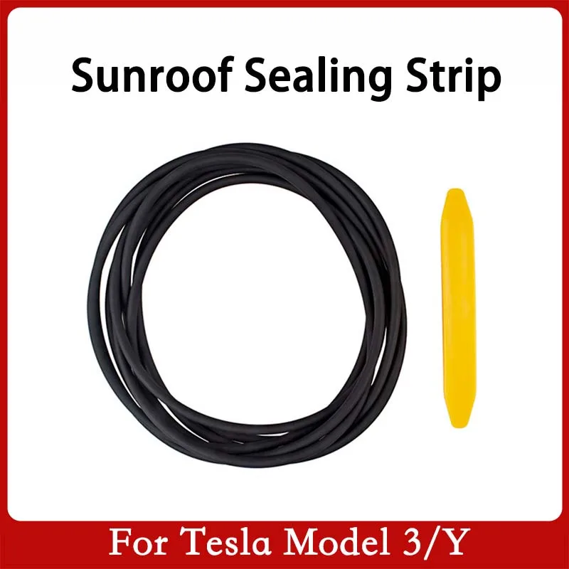 

Skylight Sealing Strip For Tesla Model 3 2019 2020 2021 Model Y 2021 Rubber Sunroof Wind Noise Reduction Kit Anti-Dust