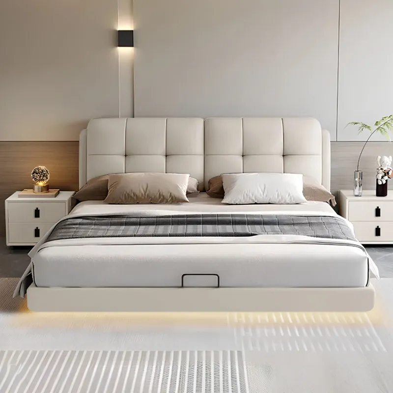 

Mobile Bedroom Bed Modern Luxury Children Queen Double Baby Floor Girls Sleeping Bed Princess Letto Matrimoniale Hotel Furniture