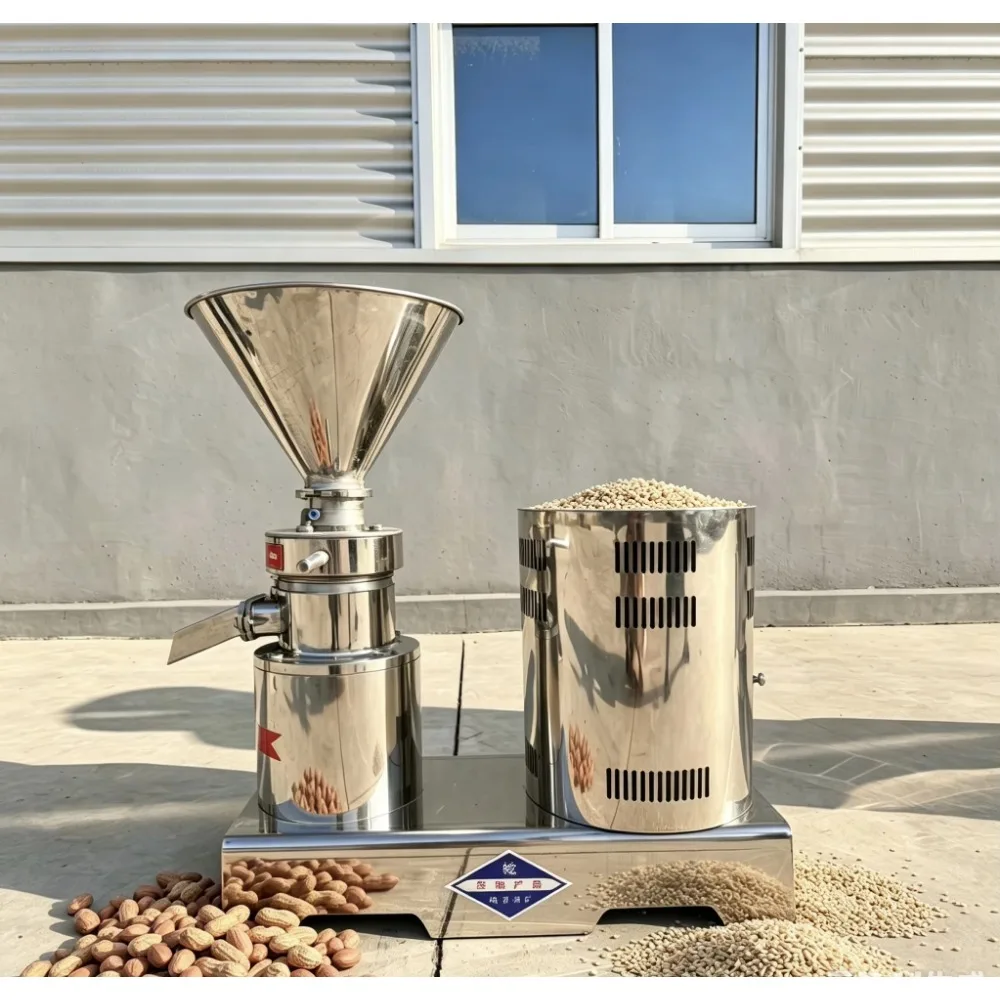 Peanut Butter   Chili Sauce Grinder Soy Products & Soy Milk Processing Machine Commercial Catering Use 380/220V 200 Capacity