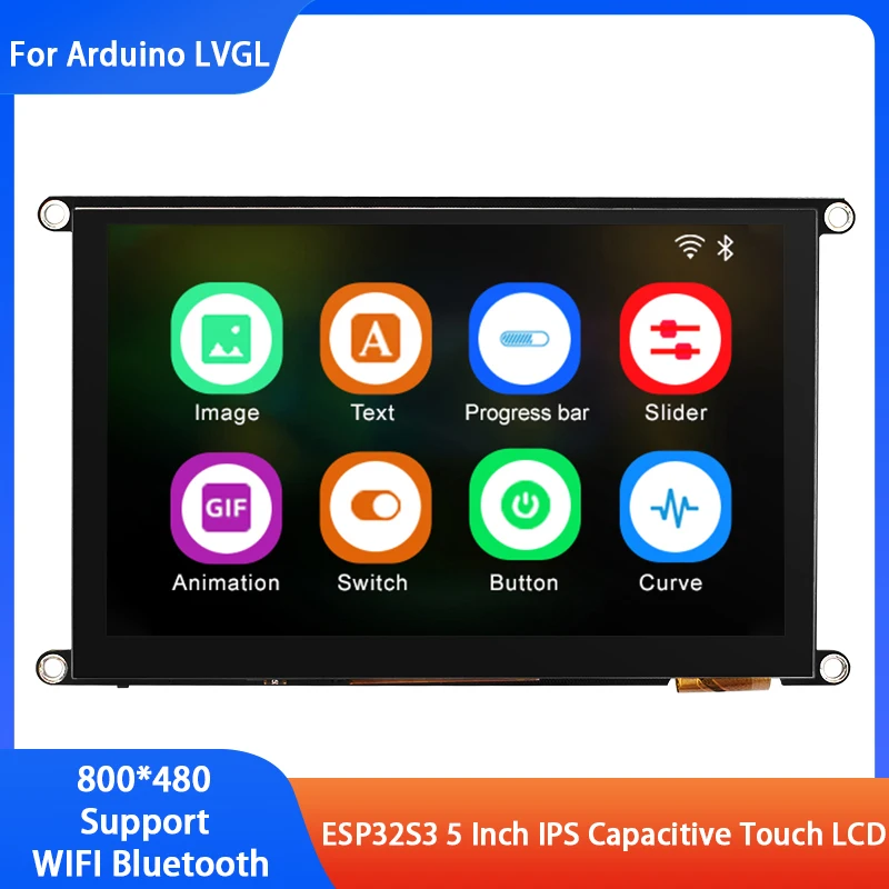ESP32S3 5 Inch IPS Capacitive Touch LCD Development Board  800*480 8M PSRAM 16M FLASH Support WIFI Bluetooth For Arduino LVGL