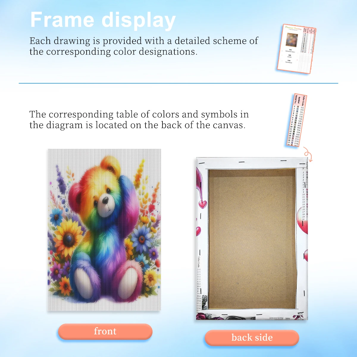 RUOPOTY Colorful Bear 5d Diamond Painting Home Decoration Diamond Painting Kits For Beginners Animal Full Round Paint With