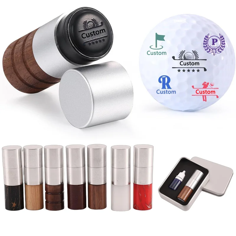 Größerer Personalisierter Golfball-Stempel Selbstfärbender Individueller Monogramm-Logo-Stempel Wiederverwendbarer Wasserfester Stempel für Golfer-Vater Geschenk