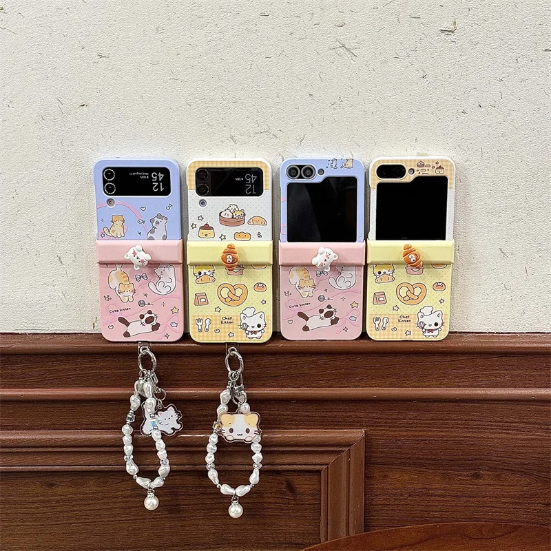 

Cat Chef Phone Case for Samsung Galaxy Z Flip 7 6 5 4 Protective Back Cover for ZFlip5 ZFlip6 ZFlip7 Case Shell