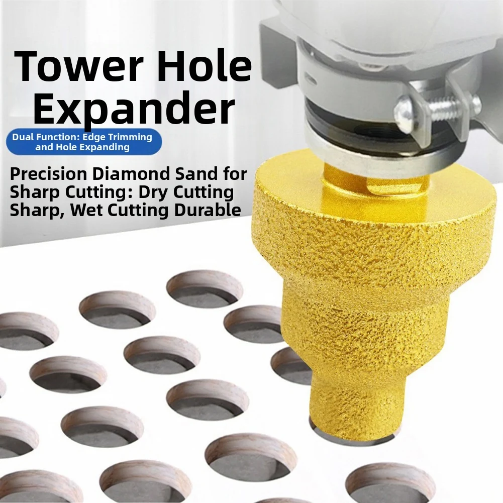 مجموعة رؤوس مثقاب ماسية عالية الأداء للجرانيت الزجاجي والمزيد مع توسيع ثقب ثلاثي المراحل وإزالة الحطام السريع