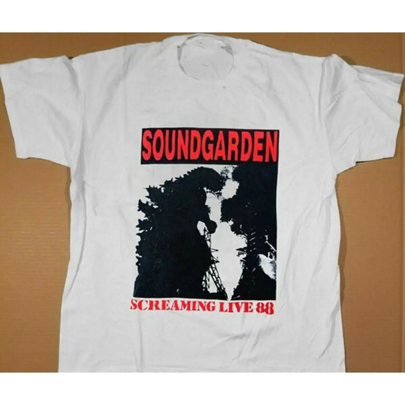 Soundgarden Screaming Live 88 For Fan White All Size S to 5XL T Shirt AG722 vintage Washed designer clothes Unisex