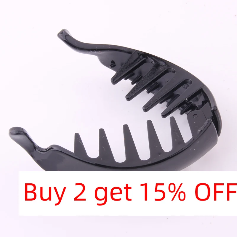 2 pcs Banana clips hair Hairpins Funny Shape Ponytail Holders Solid Plastic Hair Clips Casual Fashion Hair Accessories for Women