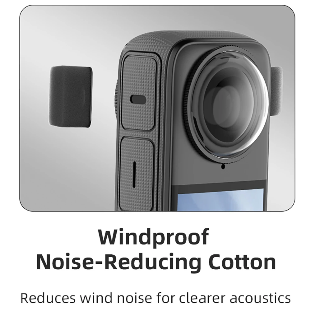 Camera Portable Audio Sponge Noise For Insta 360 X4 X3 Panoramic Camera Mic Wind Muff Vlog Photographic Accessories