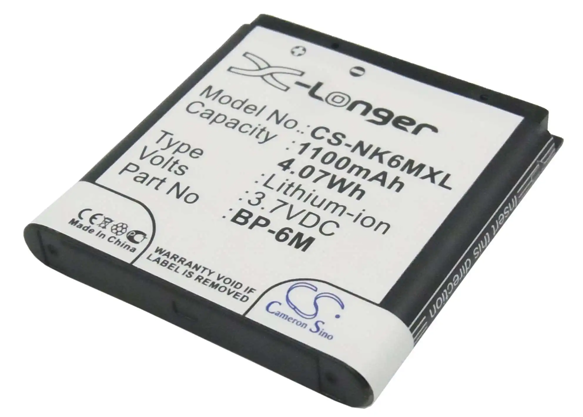 แบตเตอรี่ BP-6M สำหรับ Nokia N93 RM-55 N93 RM-153 3250 6280 9300i 3250 XpressMusic 6288 N73 6151 9300 N77 N73เพลงรุ่น6233 6