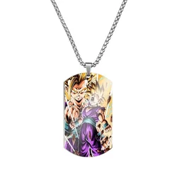 Dragon Ball Anime Necklace Goku Vegeta Dog Tag Pendant Men's Fashion Choke Loop Accessories Boys Cartoon Toys Gifts