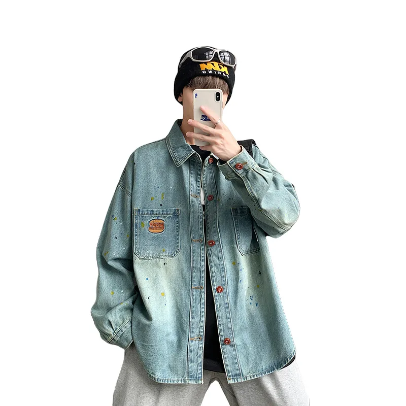 2025 Autumn Unisex Denim Jacket Unique Design Man Women Couple's Loose Versatile Shirt Style Outerwear Denim Shirts