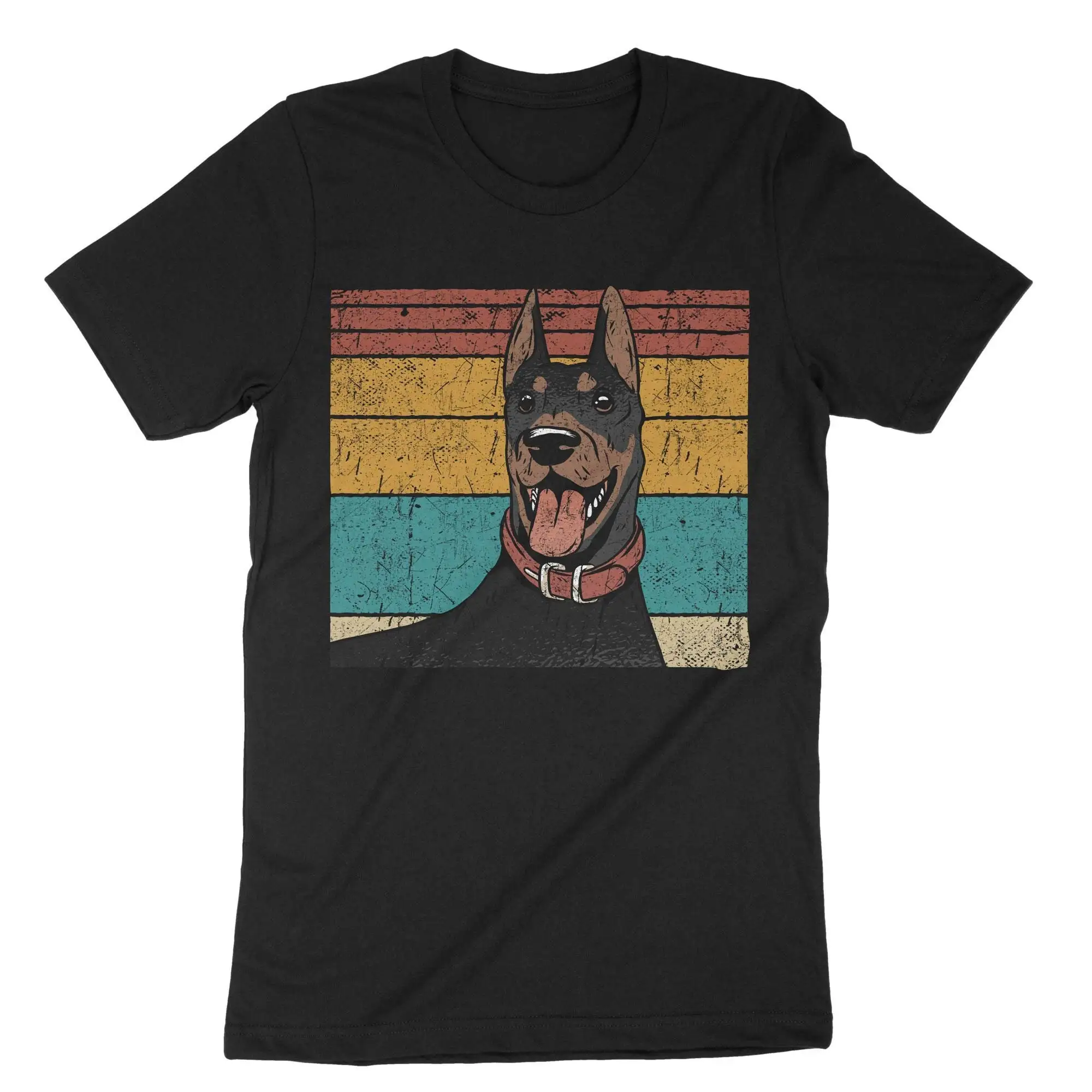 Doberman Pinscher Retro Dog T Shirt Pet Lover Dad Dober Mom Dobie