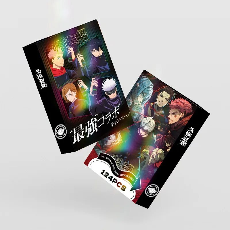 สติกเกอร์การ์ดโลโม่ลายอนิเมะญี่ปุ่น จูจุตสึ ไคเซ็น 124 ชิ้น พร้อมโปสการ์ด ข้อความ รูปภาพ ของขวัญสำหรับแฟนเกม ของสะสม การ์ดสะสม