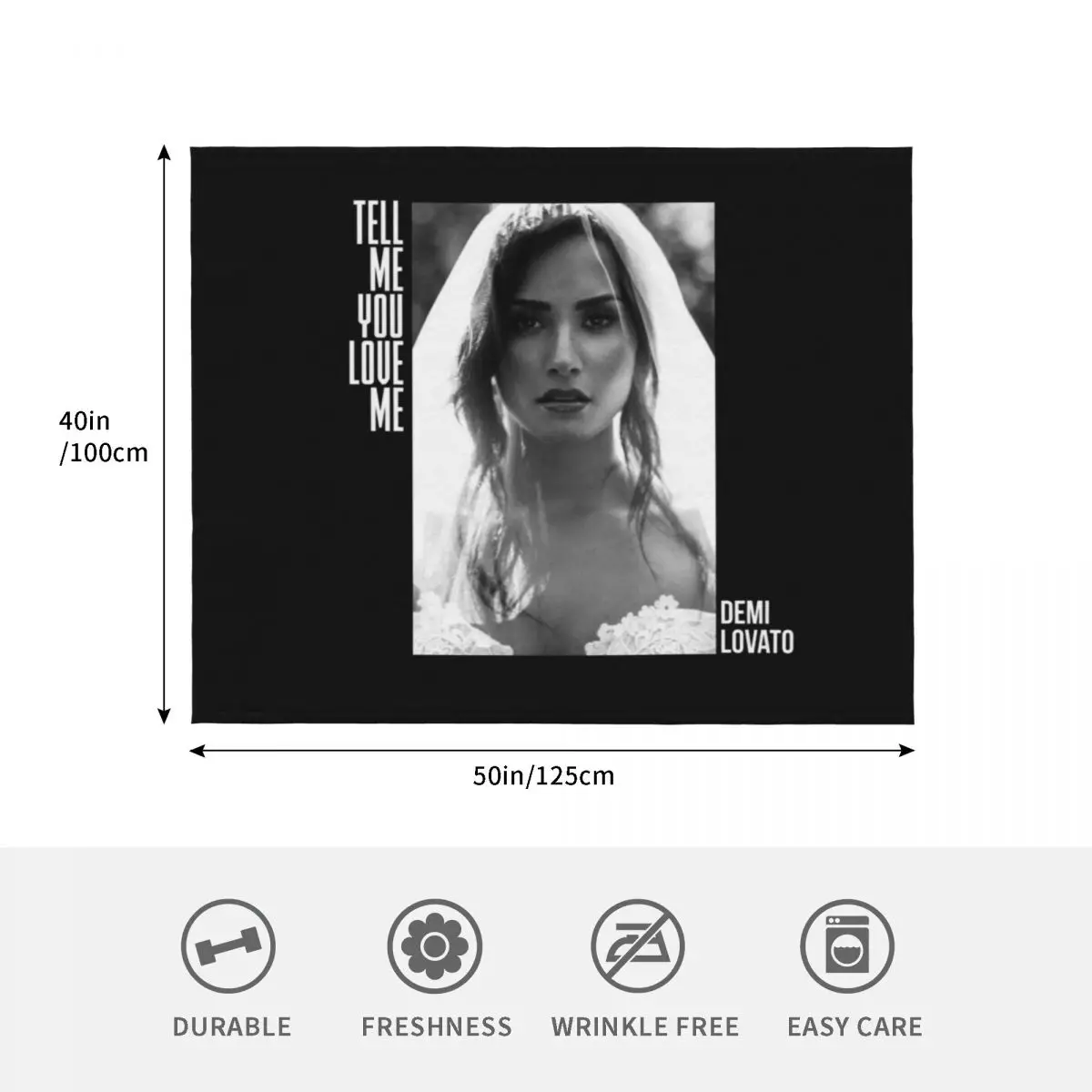 ديمي لوفاتو، أخبرني أنك أحبني رمي بطانية أريكة سرير ديكور ديكور سرير نزهة البطانيات #4