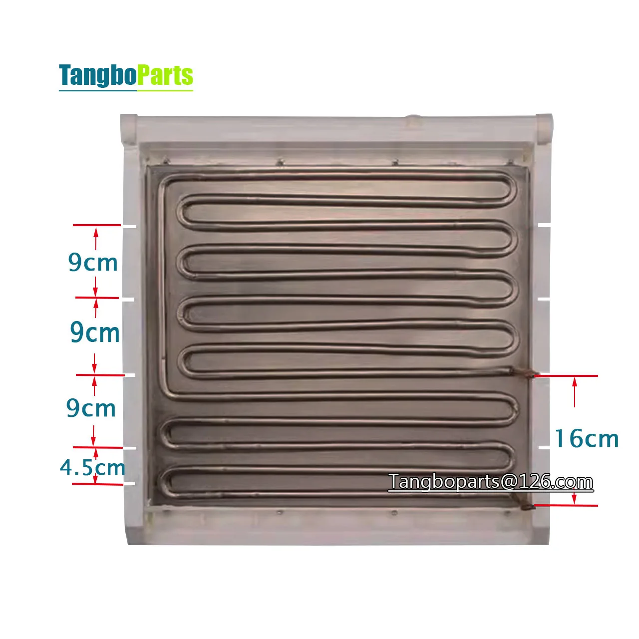 Ice Making Machine Parts, Bandeja de gelo de cobre, 399Universal 19X21 Evaporador Ice Mold, Peças Ice Maker