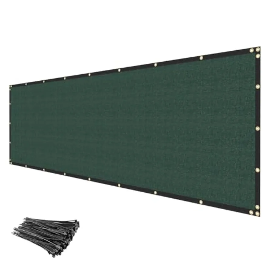 

Забор-экран для обеспечения конфиденциальности 6' x 50' (1.83 x 15.24 м), прочная сетчатая ветрозащитная ткань для наружного использования, для сада, патио, заднего двора, для сетчатых ограждений.