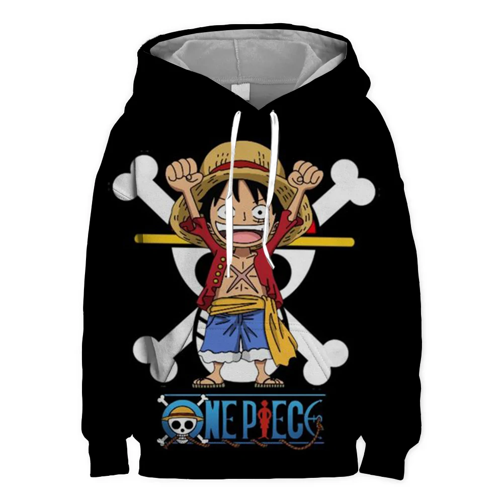 Cosplay Zoro One Piece Fashion Long Sleeve 3D Roronoa Zoro Printed Boys' Sweatshirt 4-14T Children's Hoodie