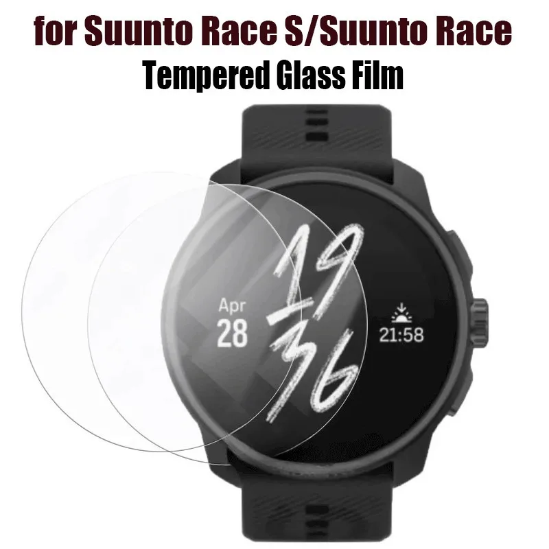 3-5pcs 9H 2.5D HD Clear Glass For Suunto Race S / Race Tempered Glass Smartwatch Screen Protector Film For Suunto Race