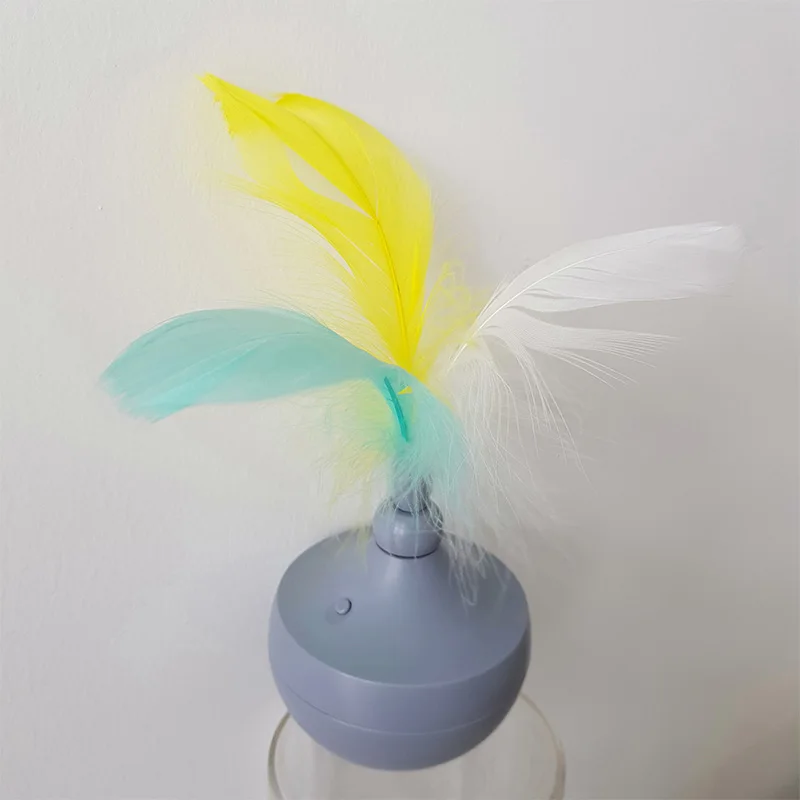 2021 New Feather Cat Teaser Interactive Replacement Battery Tumbler Toys pets new inventions