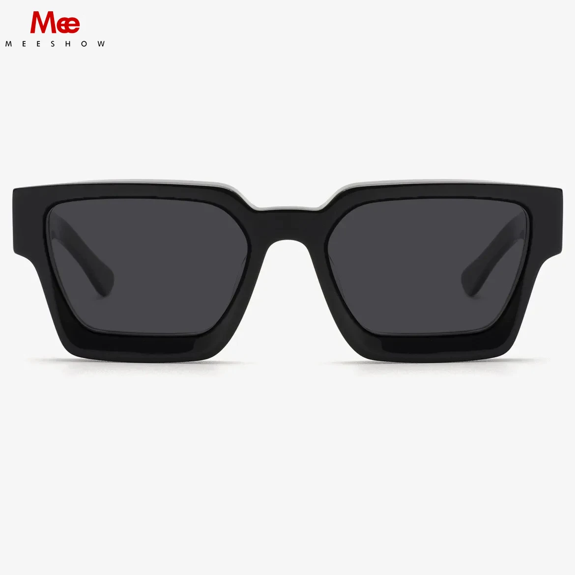 MEESHOW Large frame personalized sunglasses for men women simple and trendy, thick frame Polarized sunglasses Brand Customized