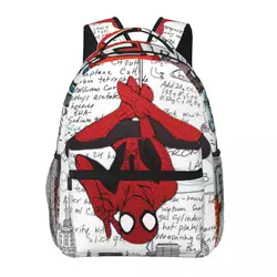 Mochila Spider Man para meninas e meninos, grande capacidade, leve, impermeável, estudante, 17