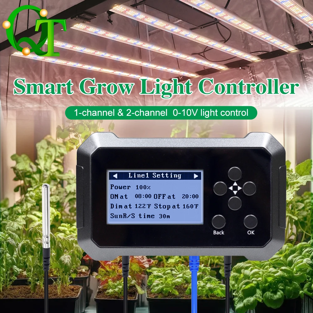 

Интеллектуальный контроллер освещения растений, 1-канальный и 2-канальный контроллер контроля температуры и влажности 0-10 В.