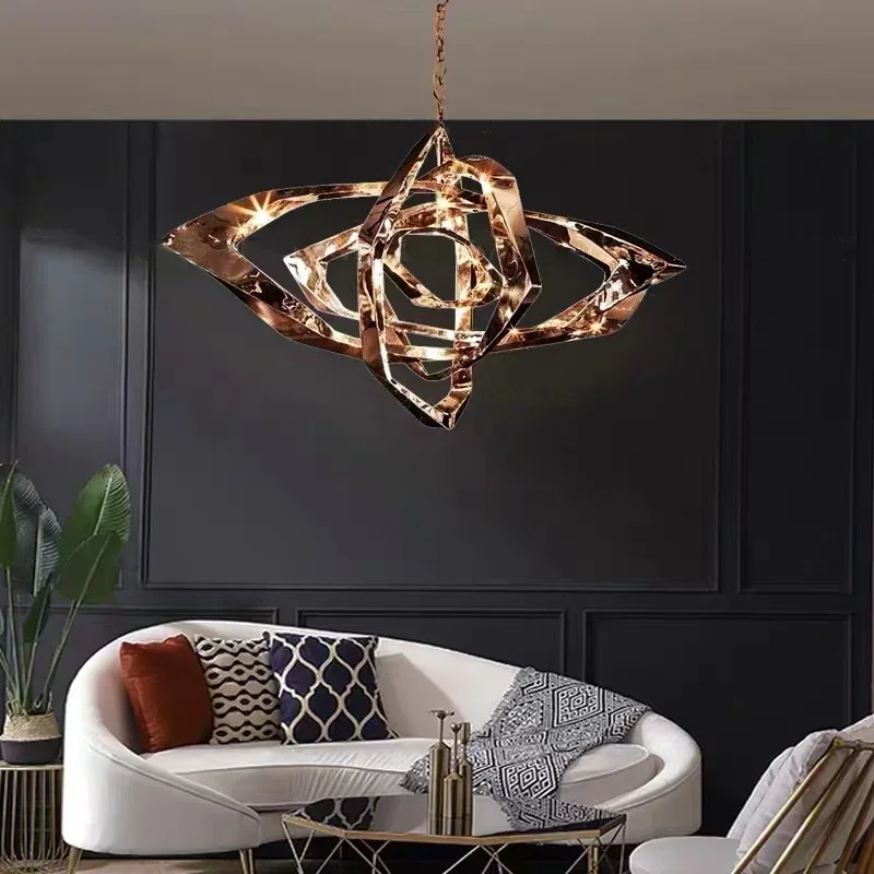 American Art Pendant Lamp Light for Dining Room Living Room Bar Kitchen Restaurant Creative Hanging Chain Lamps Chandelier