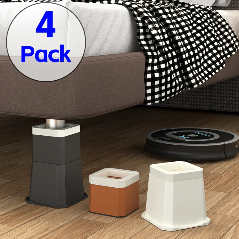038-039 Furniture Leg Risers – Table Heightening Base, Bed Leg Pads, Wear-Resistant Coffee Table/Sofa Elevation Blocks