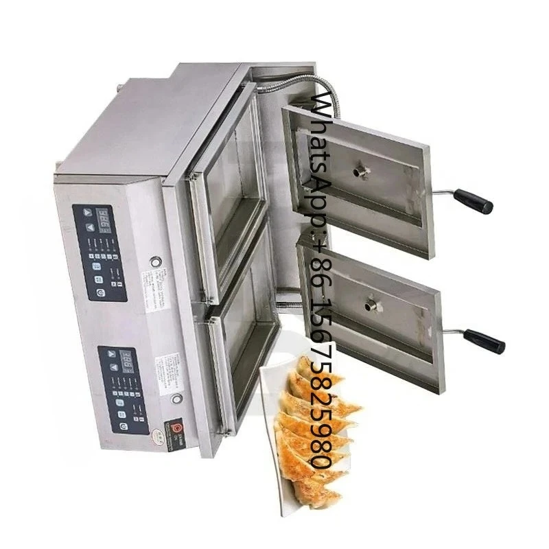 110V 220V Automatic Electric Dumpling Grilling Machine Gyoza Momo Samosa Frying Maker
