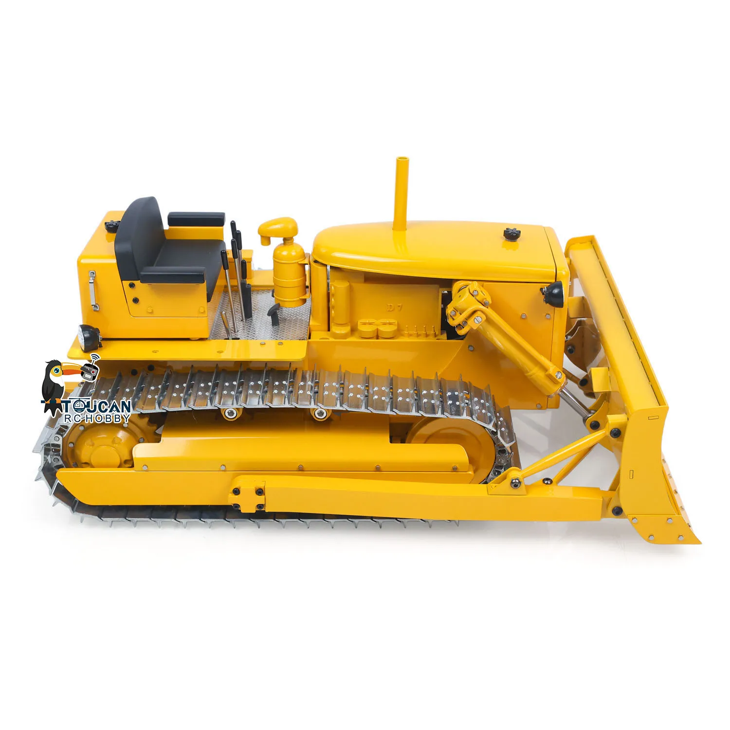 

Metal MDRC D7 1/14 RC Hydraulic Bulldozer RTR CNC Sound Light System Battery Remote Control Dozer Engineering Vehicle Toy Model