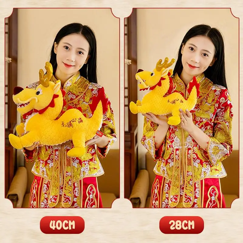 Drachen Stofftier Chinesisch Neujahr Springen Drachen Kuscheltiere Chinesischer Drachen Plüsch 2024 Chinesische Drachen Plüsch puppe