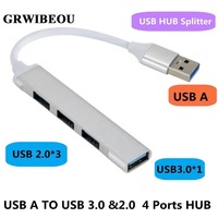 USB HUB 3.0 2.0 4 Ports USB HUB Multi Splitter Adapter OTG For Xiaomi Lenovo Macbook Pro Air PC Computer Notebook Accessories