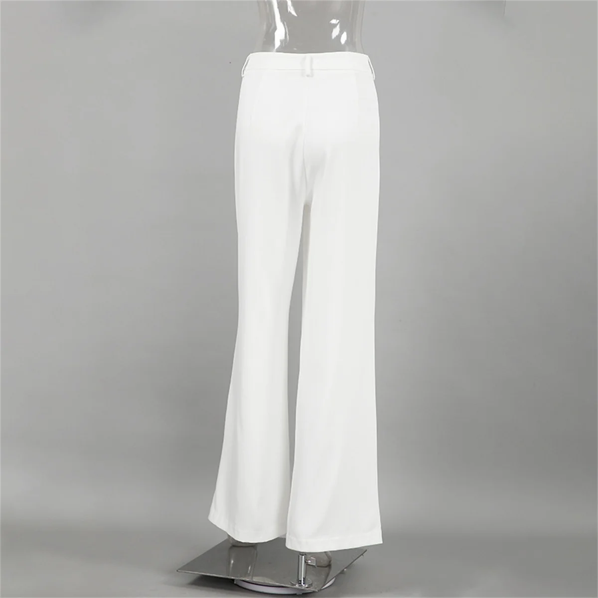 New White High Waisted Pant Women Autumn Winter Wide Leg Pants Fashion Basic Office Lady Trousers Loose Casual Elegant Clothes