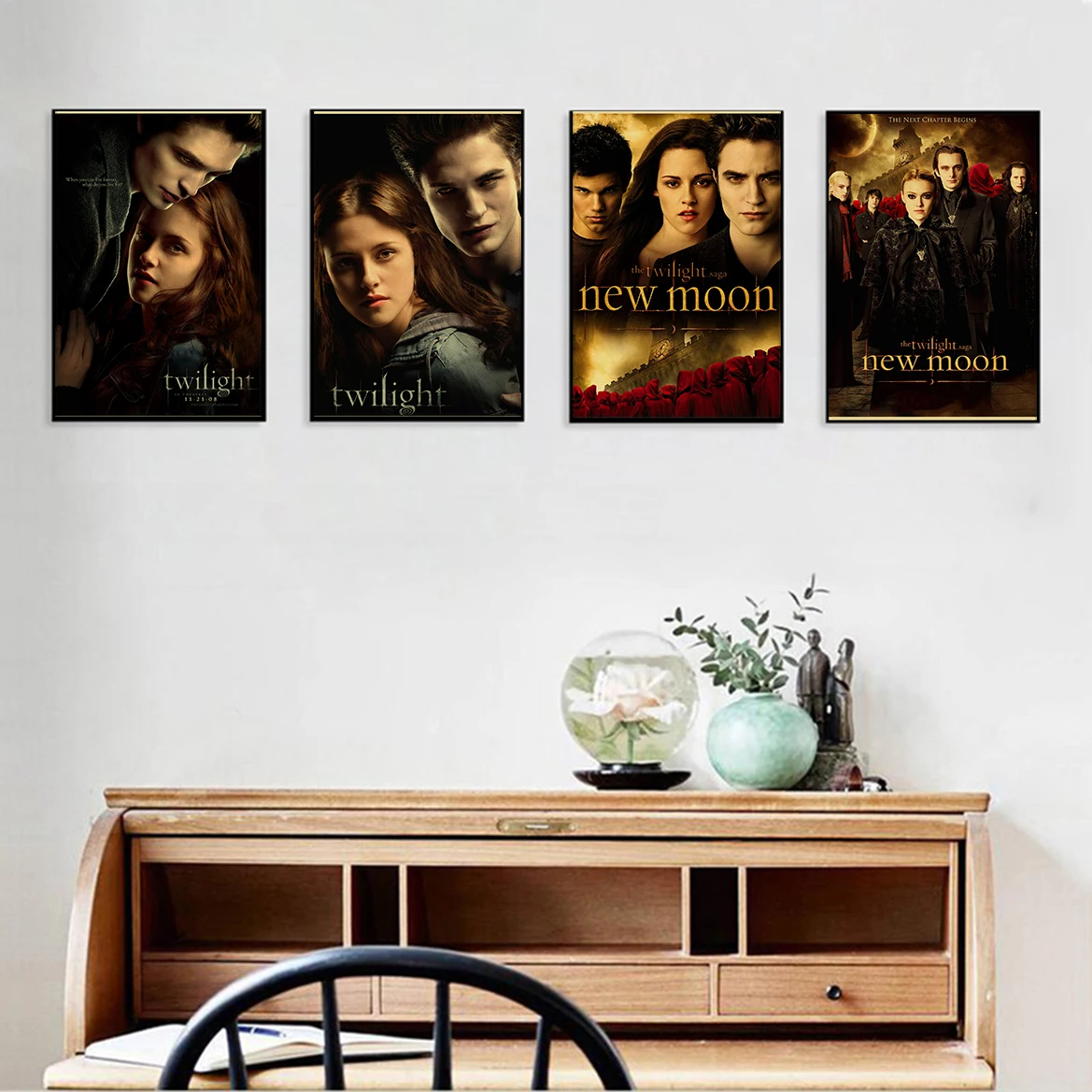 Movie Twilight Posters New Moon/Breaking Dawn Retro Kraft Paper DIY Room Bar Cafe Decor Aesthetic Gift Print Art Wall Paintings