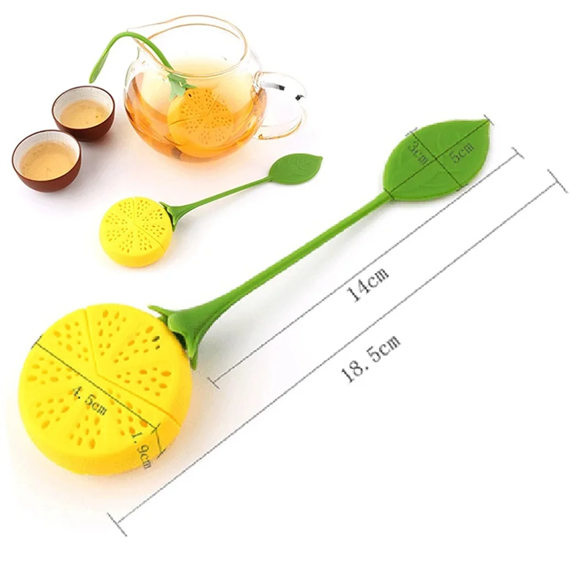 Loose Tea Leaf Strainer Silicone Tea Infuser Teapot Tool Teabag Kettle Ball Holder Spice Filter Tea Infuser Lemon