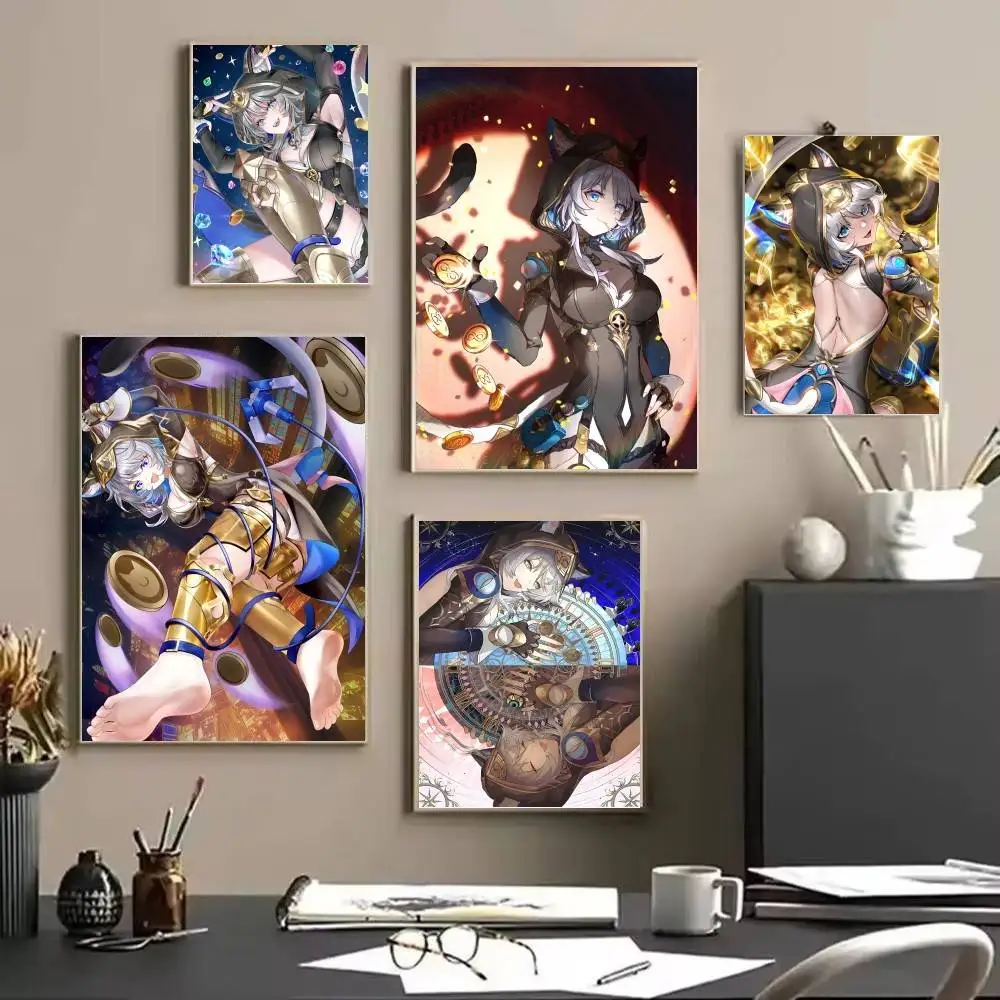 Cipher Honkai Star Rail Game Poster and Prints Wall Art Pictures for Modern Bedroom Game Room Home Decor