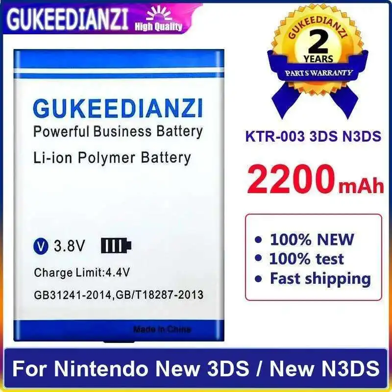 

Portable Game Console Battery For Nintendo New 3DS N3DS Ktr-003 Long Lasting 2200Mah