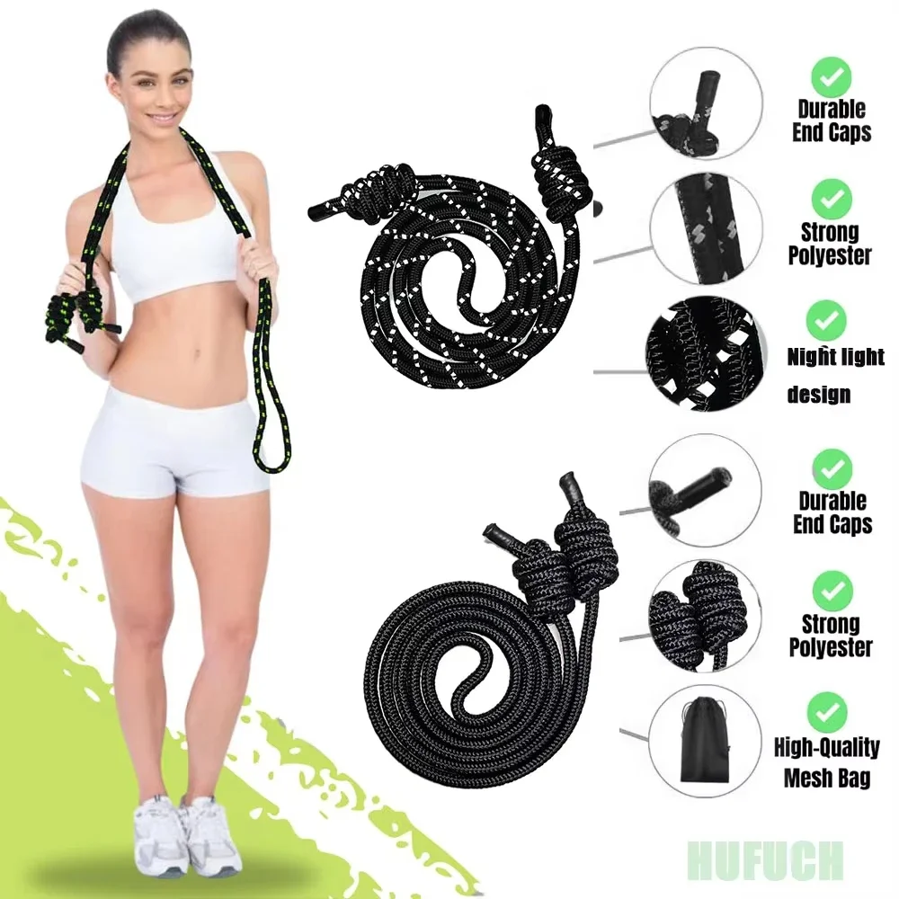 Flow Exercise Rope For Fitness Flow Double Braid Workout Rope Adjustable Length Jump Ropes For Home Gym Workout Body Shapin