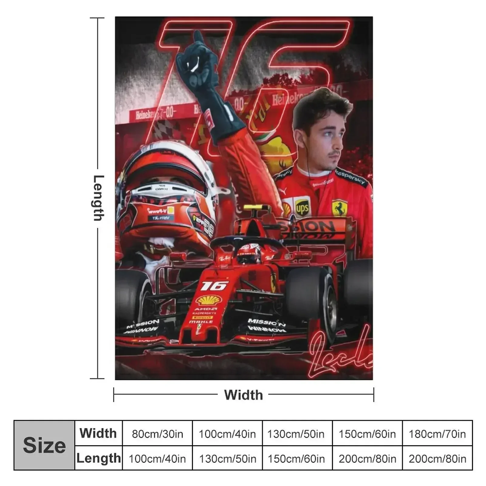 charles leclerc fan art Throw Blanket Furry Plaid Blankets