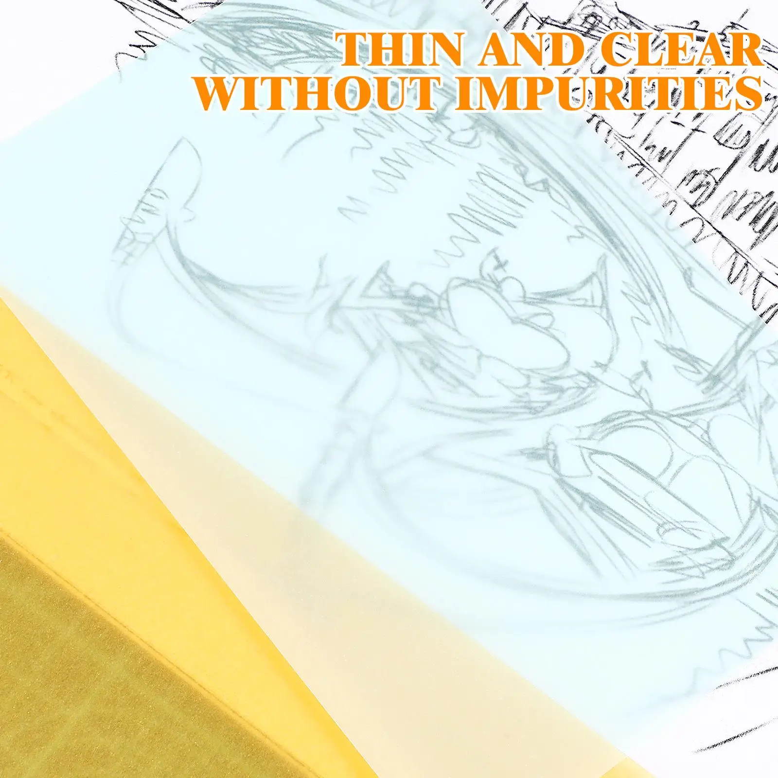 Colored Sulfuric Acid Tracing Paper 50 Sheet Translucent Creative Sets Engineering Drawing Copy Child Proof Craft