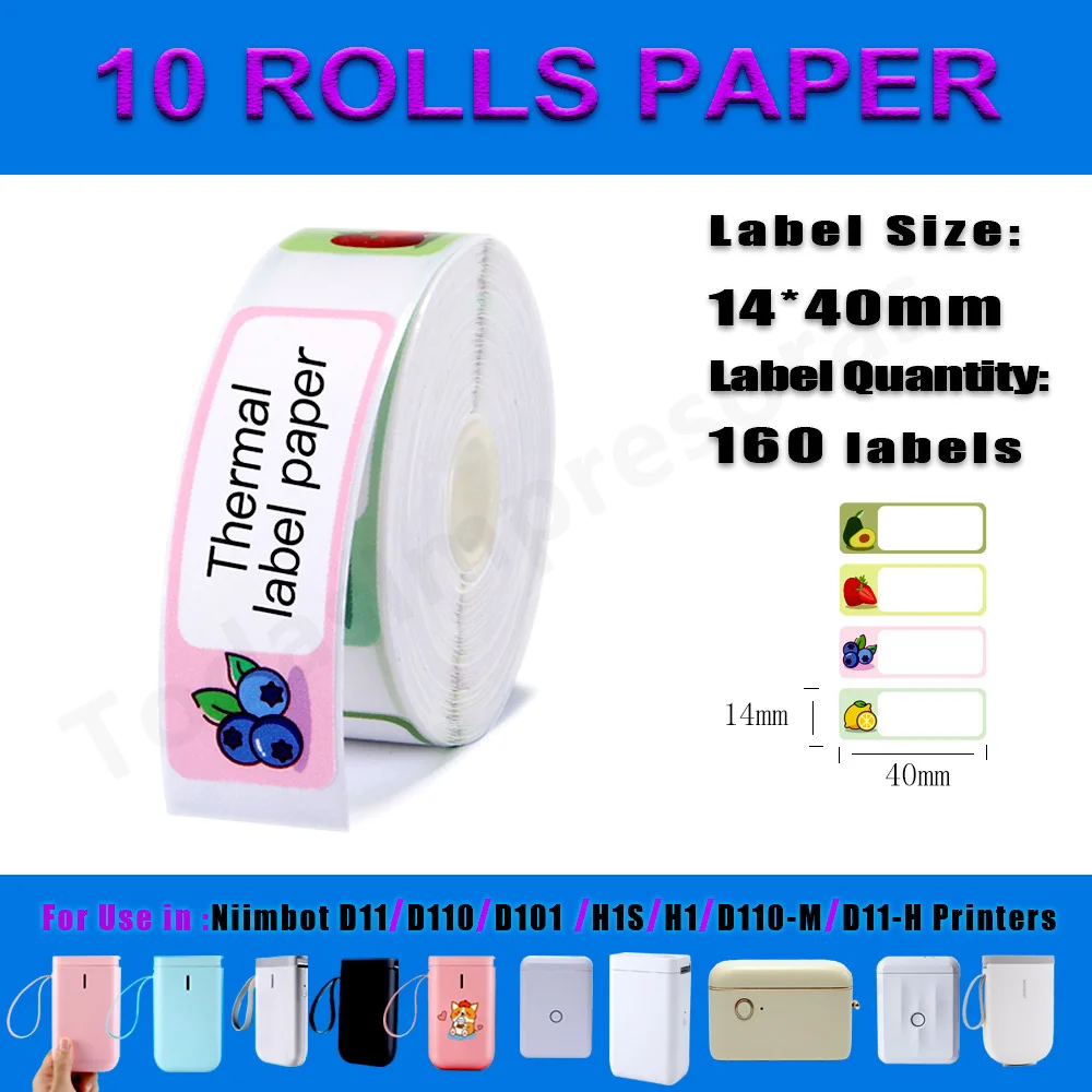 

Niimbot D11 D101 D110 Printer Label Sticker Thermal Paper Wire Cable Sticker Labels Tape Paper for Niimbot Wireless Label Maker