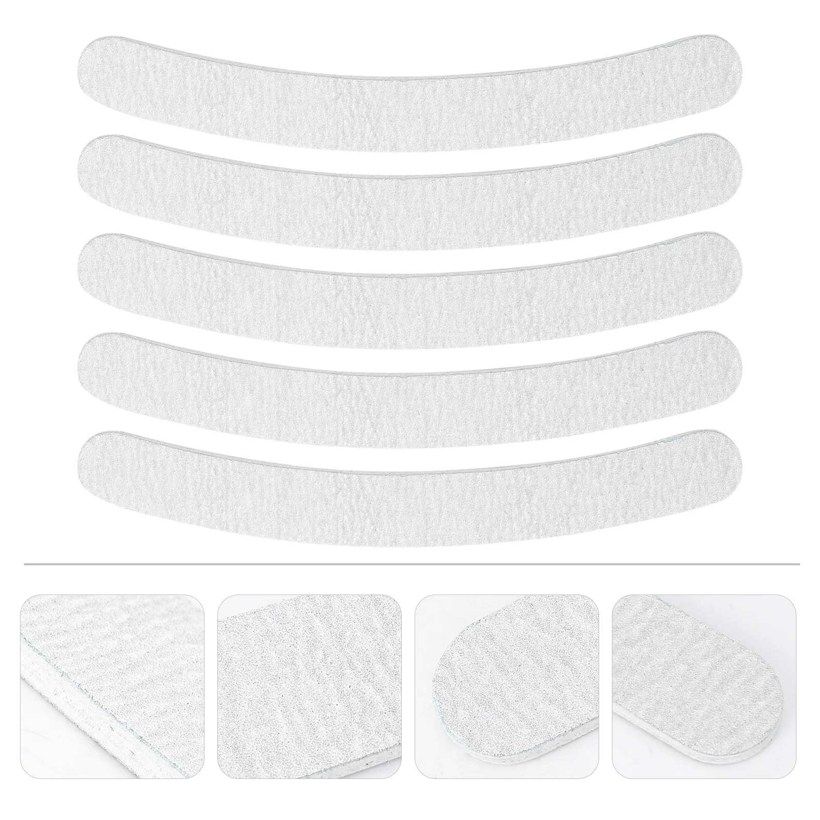 

5pcs Files Sanding 100/180 Curve Banana Eva 7X0.8X0.2Inch For Nail Art Manicure False Extensions Filing Buffer Block Nail Tools