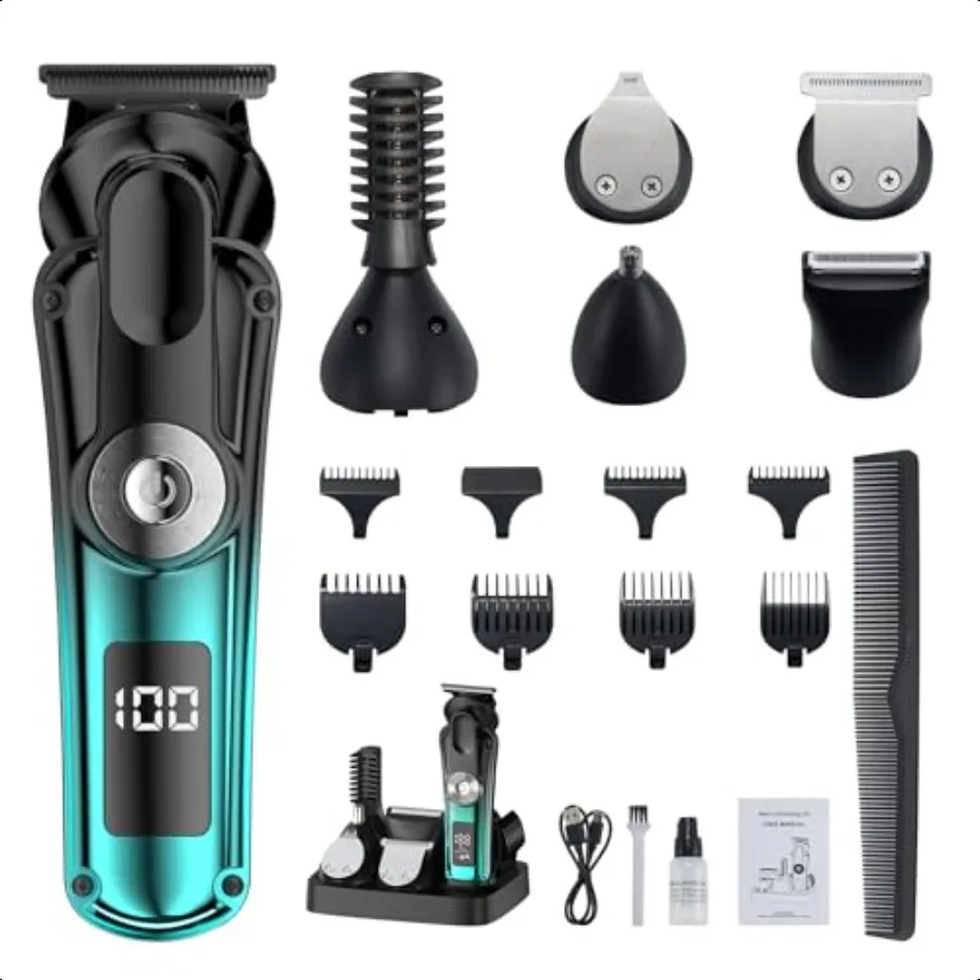 

Beard Trimmer for MenIPX7 Waterproof Hair Trimmer for Nose Body Ear Face and Mustache AllinOne Cordl Hair Clipper Grooming Kit