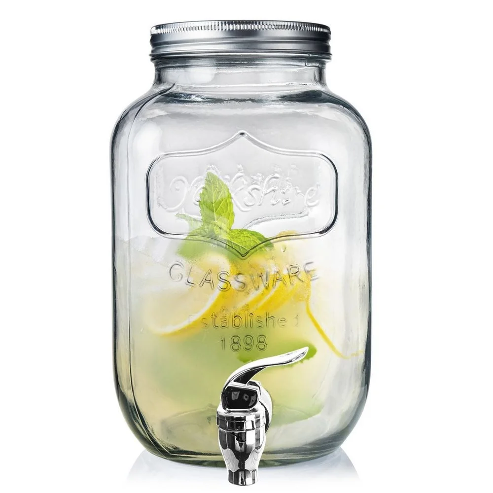 Drinkpot Met Glazen Kranen 4 L