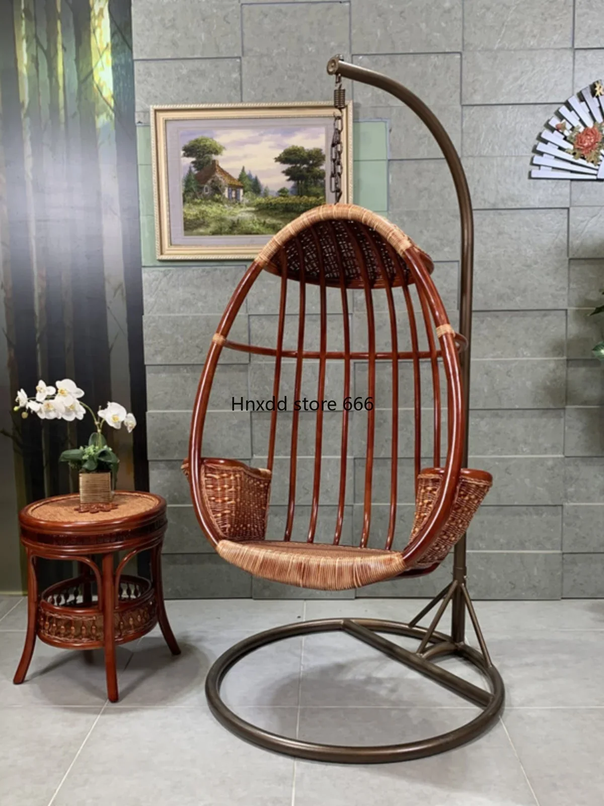 Hanging Basket Hanging Chair Bird's Nest Rattan Basket Swing Chair Indoor Rattan Chair, Rattan Hanging Indoor