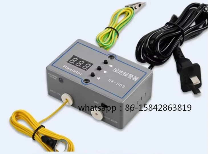 002 Anti-static Grounding Alarm Soldering Iron Welding Table Adhesive Paper Machine Assembly Line Grounding Resistance Monitor