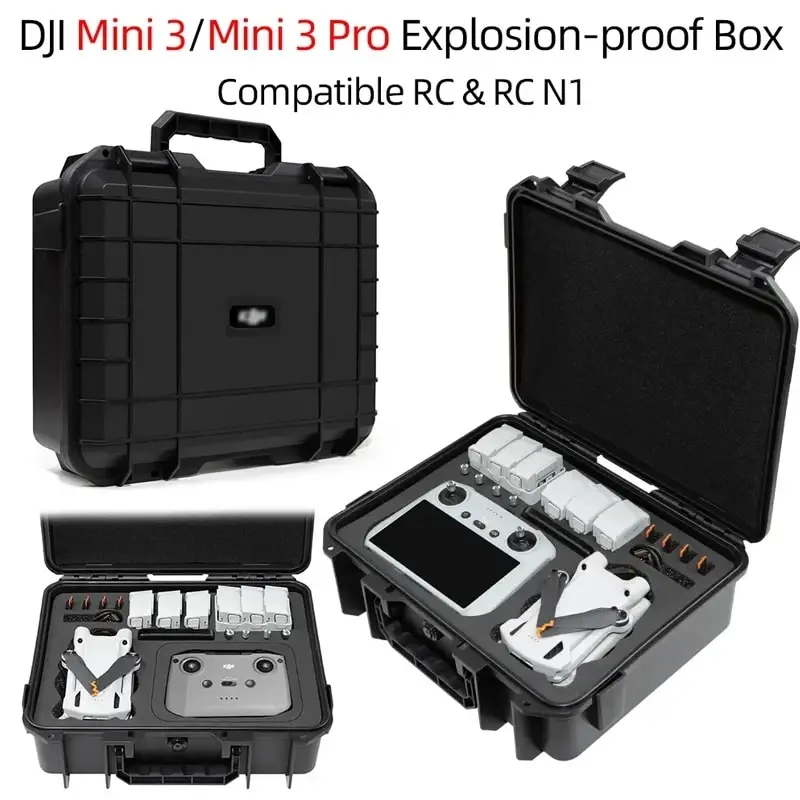 For DJI Mini 3 Case Explosion Proof Case Mini 3 Pro Bag Portable Waterproof Box Hard Shell Large Capacity Accessories Case