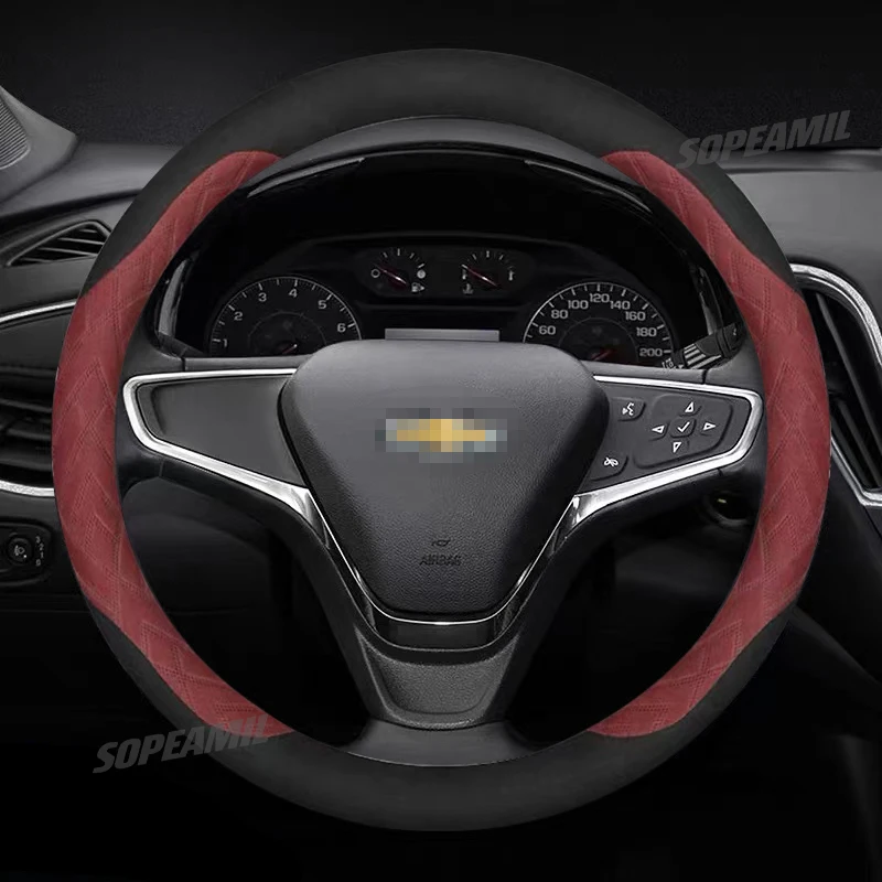 

Car Steering Wheel Cover For Chevrolet Aveo Bolt Cavalier Cruze Onix Orlando Silverado Spark Tahoe Suburban Lacetti Tracker