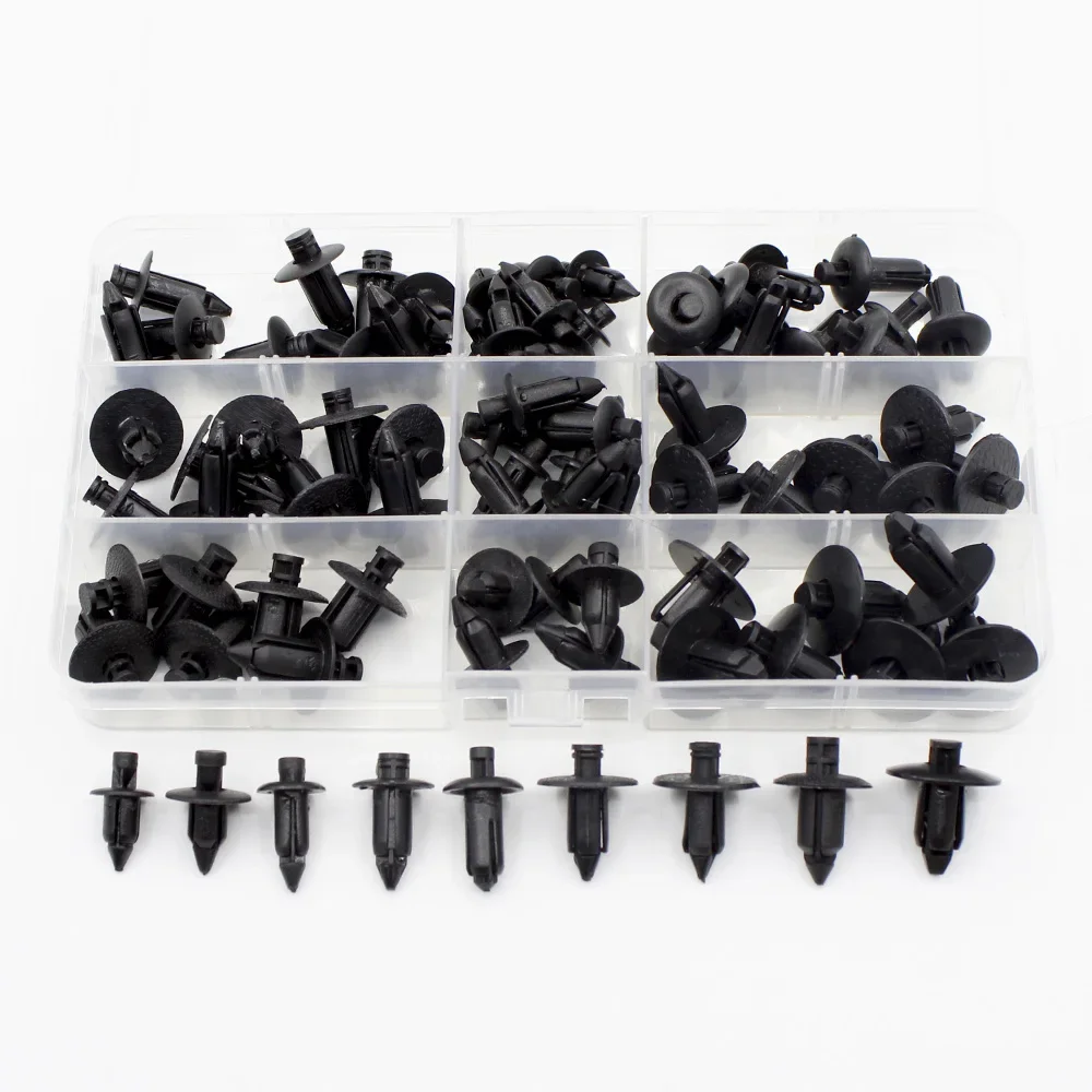 Car Plastic Fairing Rivet Setting Panel Fastener Clips Mix Push Pin Auto Fastener