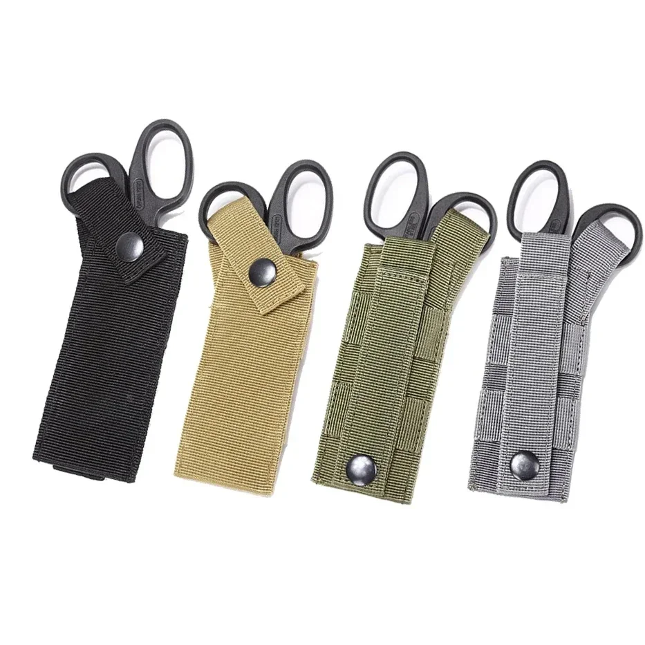 Tactical Molle Medical Scissors Pouch Flashlight Knife Holster EMT Holder Outdoor Hiking Hunting Accessories EDC Tool Waist Bag