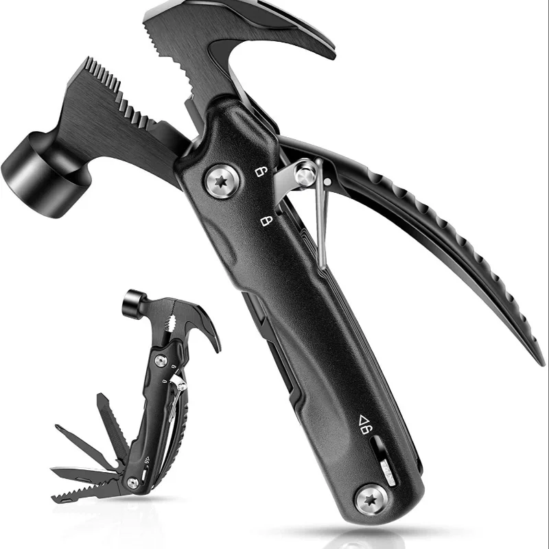 

12 IN 1 Multitool Hammer Outdoor Survival Gear Tool for Camping Hunting Hiking Accessories Car Emergency Escape Tool